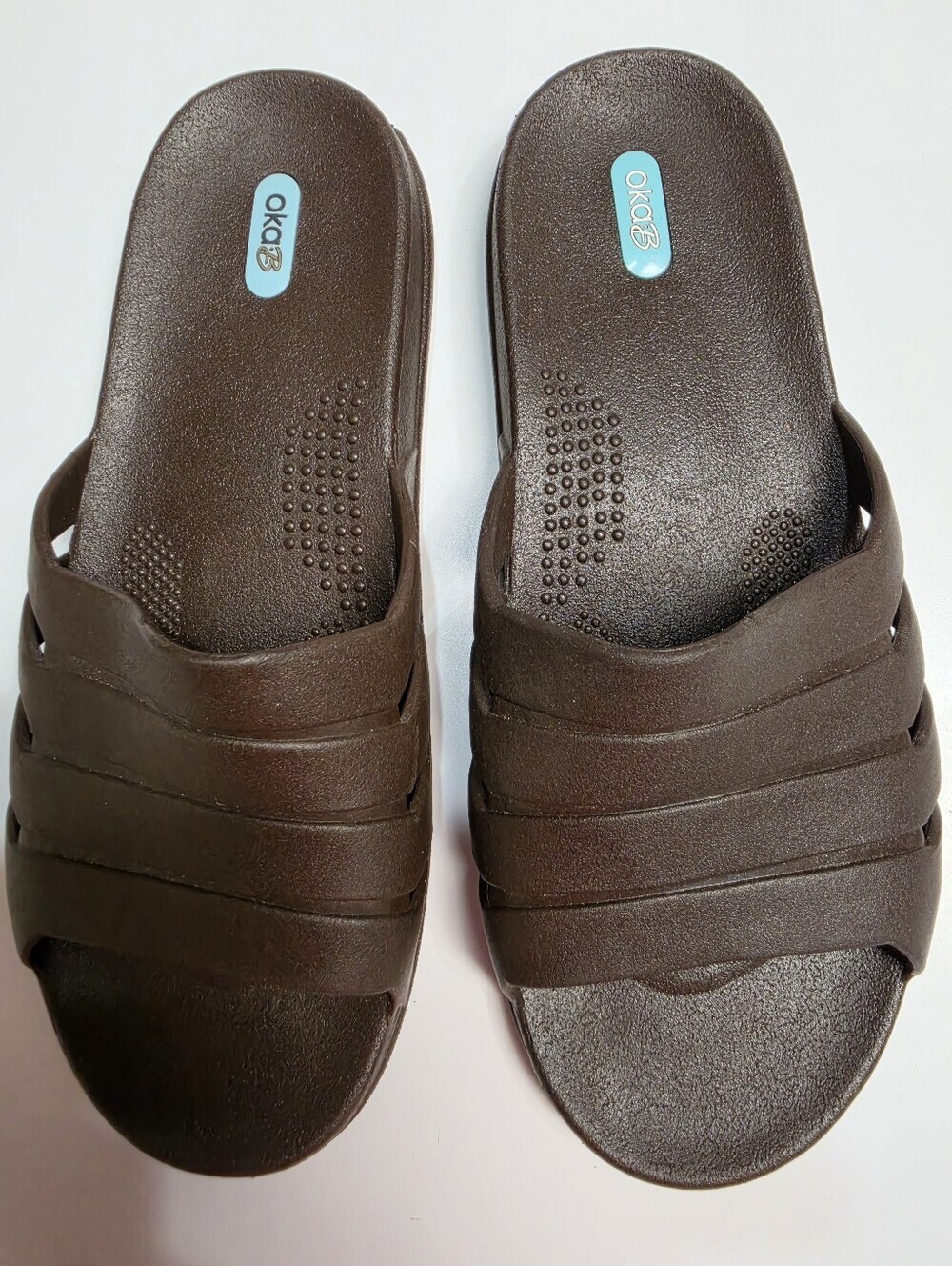 Oka-B Comfortable Unisex Brown Slide Sandals - Size XL